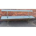 A 19th century fold over railway station bench We cannot do condition reports for this sale.