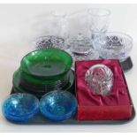 A collection of pressed glassware; including Royal Doulton glass We cannot do condition reports
