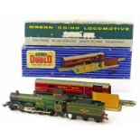 Wrenn Cardiff Castle boxed Locomotive and a boxed Gornby Dublo T.P.O mail van set We cannot do