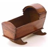 Early 20th century oak and pine dolls crib, 35 x 25cm We cannot do condition reports for this sale.