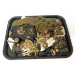 A collection of cap badges, buttons, etc. We cannot do condition reports for this sale.