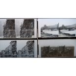 Approx 100 black and white 19th century photographic slides of mainly continental scenes