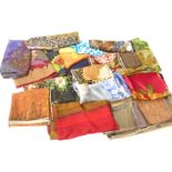 Seventeen assorted scarves, mostly silk (17)