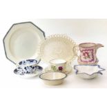 A collection of early 19th century cream ware, pearl ware etc