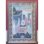 An Indian painting on silk of family ceremony Unfortunately we are not doing condition reports for