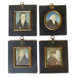 Four framed portrait miniatures (4). Unfortunately we are not doing condition reports for this