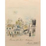 Maurice Utrillo (French, 1883-1955), "Montmartre", signed in pencil in the margin, lithograph