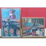 Paul Gough, 20th century, two industrial scenes, pastel drawings (2) Unfortunately we are not