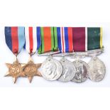 World War Two group of six medals and other medals.