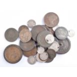 Collection of coinage to include George III twopence, William III 1699 halfpenny and others.