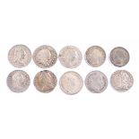 Quantity of silver pennies to include George II, III and Victoria.