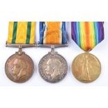 A World War One trio of medals awarded to 492489 SPR. C. FLETCHER R.E.