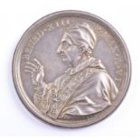 Commemorative Vatican silver medal Benedict XIII by E. Hermani, 1729.