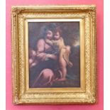 Madonna & Child after the original by Carecci, oil on board, framed Unfortunately we are not doing