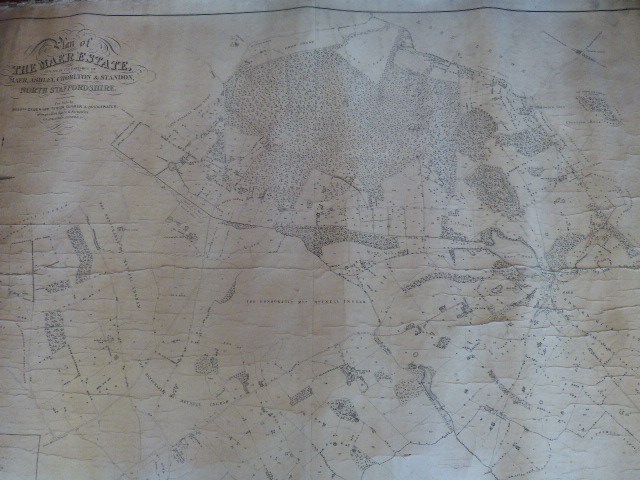 Five late 19th century ordnance survey maps, mainly of Maer hills Unfortunately we are not doing