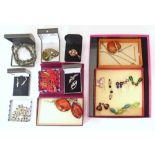 A collection of boxed costume jewellery necklaces, earrings, brooches etc Unfortunately we are not