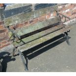 A cast iron Coalbrook style garden bench Unfortunately we are not doing condition reports for this