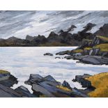 David Barnes (1943-), "Across the Sound of Sleat", signed and titled on verso, oil on board, 60 x
