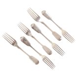 44 piece plain polished silver cutlery set with stag head crest , comprising 12 table spoons, 12