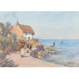 J.W. Booth (Staithes Group, 1867-1953), "Runswick Bay", signed, titled on mount, watercolour, 25.5 x