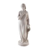 Copeland Parian figure of Beatrice , the base marked 'Pub. March 1 1860, Edgar Papworth Jun. SC',