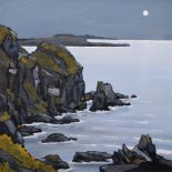 David Barnes (1943-), "Near South Stack", signed and titled on verso, oil on board, 60 x 60cm, 23.