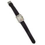 Gent's vintage art deco design International Watch Co. Schaffhausen steel wristwatch , classic