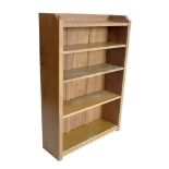 Robert "Mouseman" Thompson bookcase, two fixed and four adjustable shelves, width 83cm (33"), height