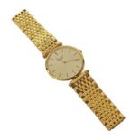 Longines le Grand Classique gold plated bracelet watch , champagne dial with plain polished gold