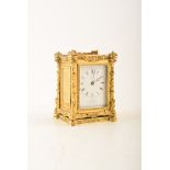 A mid 19th century brass framed carriage clock by Adams, Lombard Street, London. The case has