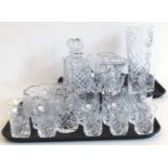 A quantity of mixed cut glass Unfortunately we are not doing condition reports on this sale.