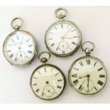 A silver cased pocket watch "Acme Lever" H. Samuel, Manchester", Together with a silver cased pocket