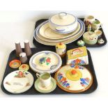 A collection of various Clarice Cliff ware Unfortunately we are not doing condition reports on