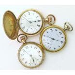 Three gold plated pocket watches by Waltham, each with subsidiary second dials Unfortunately we