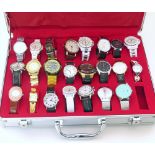 Twenty-three assorted ladies' & Gent' costume watches, including two by Wwoor, one by Paidu, one