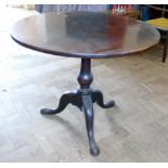 A George III mahogany tripod table, 85cm diameter Unfortunately we are not doing condition reports