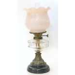 Victorian oil lamp. Unfortunately we are not doing condition reports on this sale.