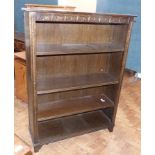 Oak Jaycee four tier open bookcase. Unfortunately we are not doing condition reports on this sale.
