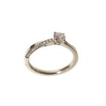 0.31ct diamond solitaire ring, colour D, clarity VS2, 18ct white gold shank Unfortunately we are not