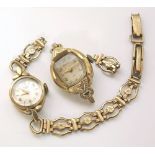 Two vintage 9ct gold ladies' watches Unfortunately we are not doing condition reports on this sale.