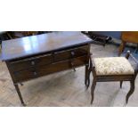 Mahogany dressing table base and piano stool Unfortunately we are not doing condition reports on