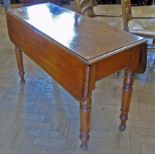 Victorian mahogany Pembroke table. Unfortunately we are not doing condition reports on this sale.