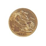 A George V full sovereign dated 1912. Unfortunately we are not doing condition reports on this sale.