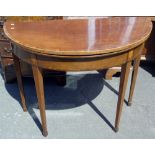 19th century small mahogany fold-over card table Unfortunately we are not doing condition reports on