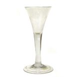 A Georgian Wine Glass with folded foot Unfortunately we are not doing condition reports on this
