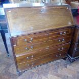 An Edwardian mahogany inlaid bureau Unfortunately we are not doing condition reports on this sale.