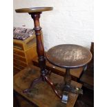 Circular Jaycee occasional table and reproduction jardiniÃ¨re stand on tripod base. Unfortunately we