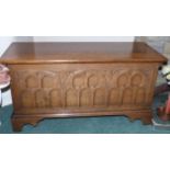 Reproduction Gothic oak blanket chest (old charm). Unfortunately we are not doing condition