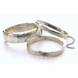 Three silver bangles Unfortunately we are not doing condition reports on this sale.