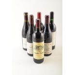 A collection of 6 bottles of various French wine to include the following: 1 x Chateauneuf Du